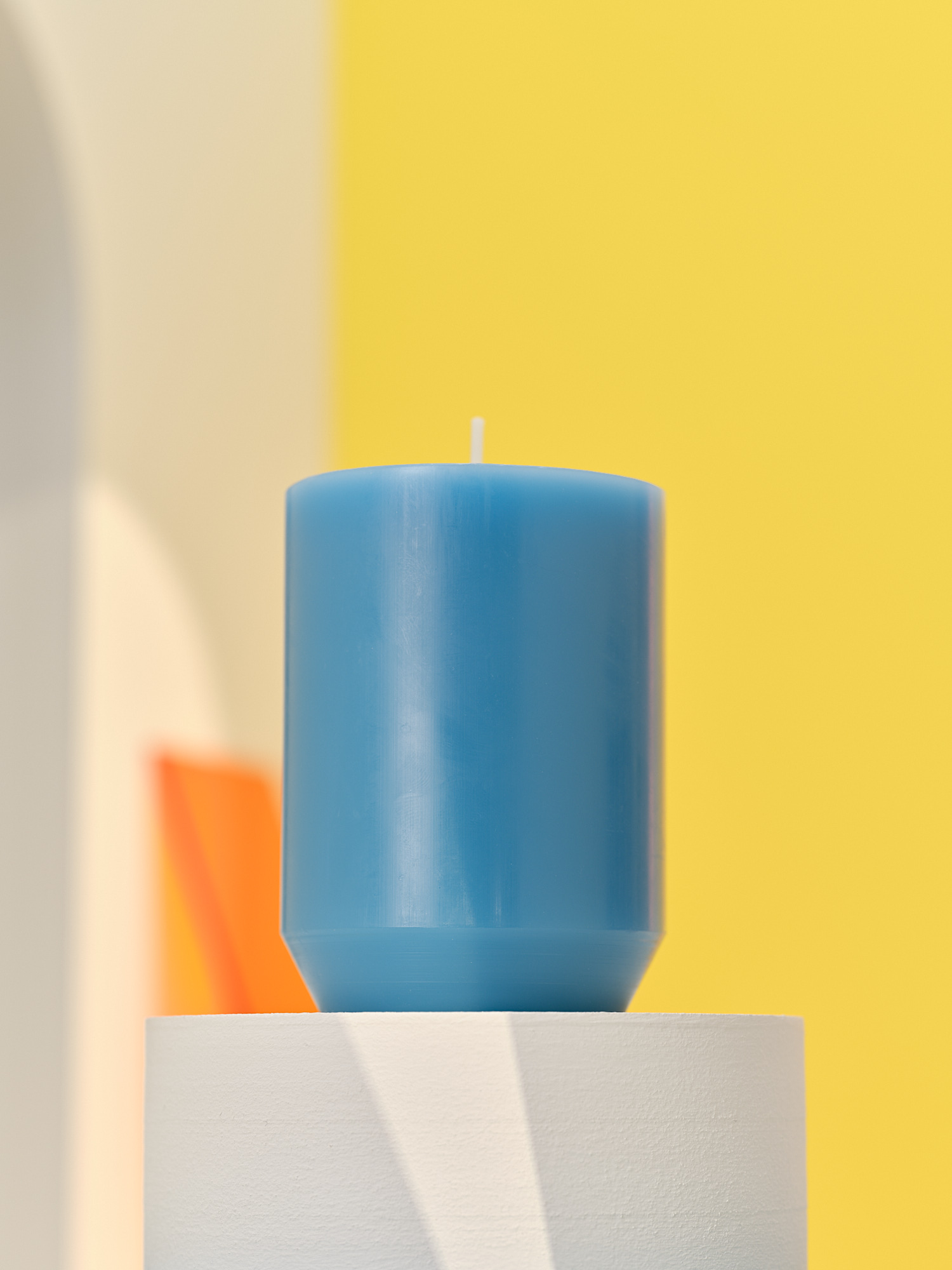 4x BOUGIES 190x68mm Couleur Bleu Azur par coloré Rustik bougies-Bougies Wiedemann 